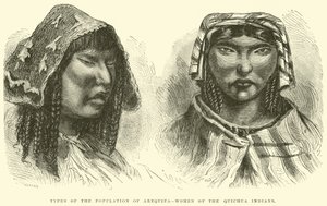 Tipos de la población de Arequipa, mujeres de los indios quechuas de Edouard Riou